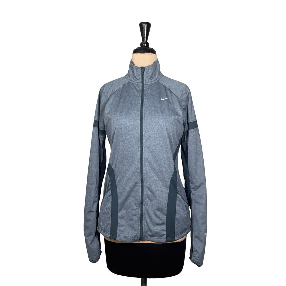 Nike Element Shield Dri-FIT Running Jacket Women's M Armory Navy Thumbholes